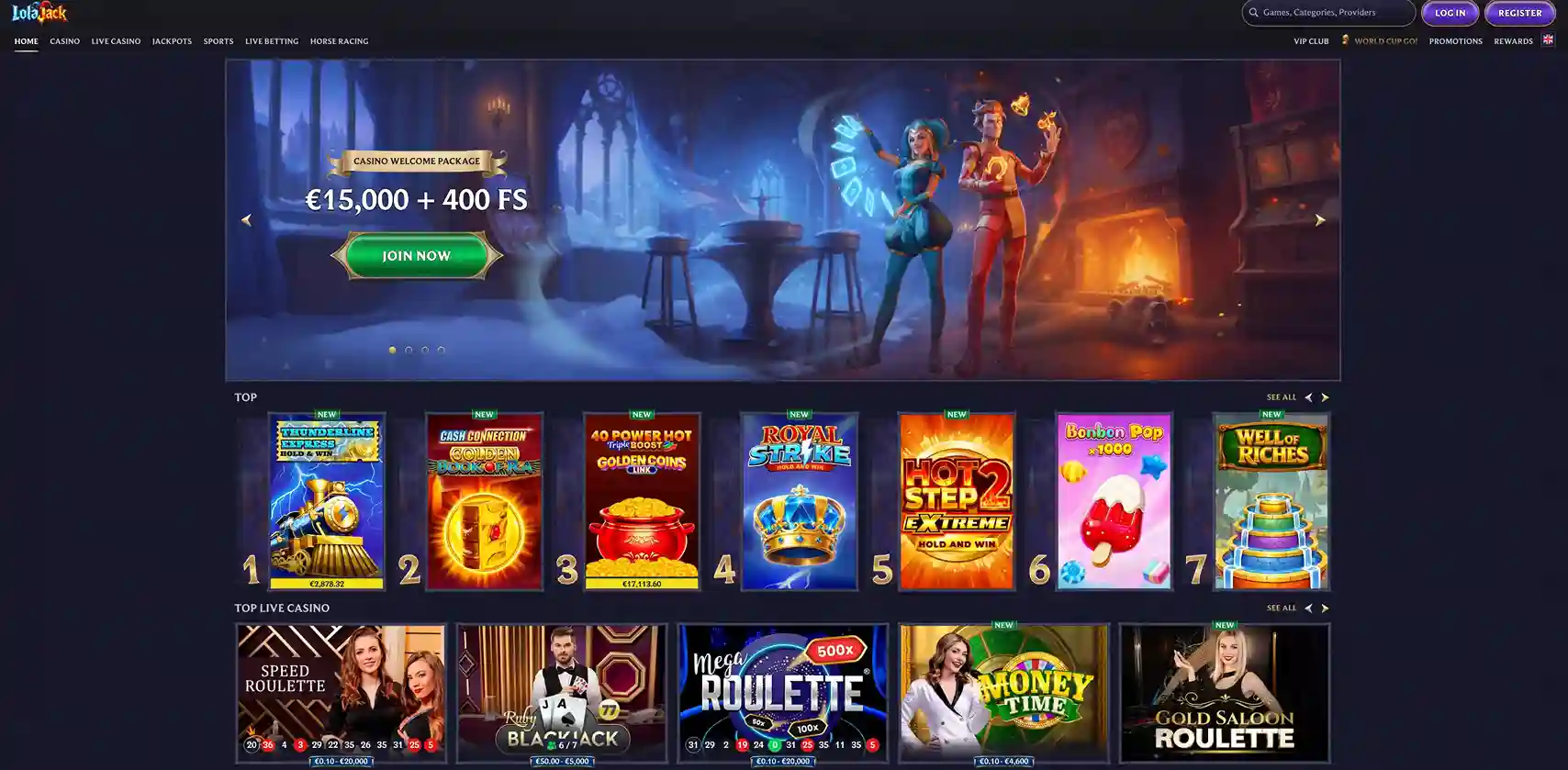 Lolajack welcome bonus offer